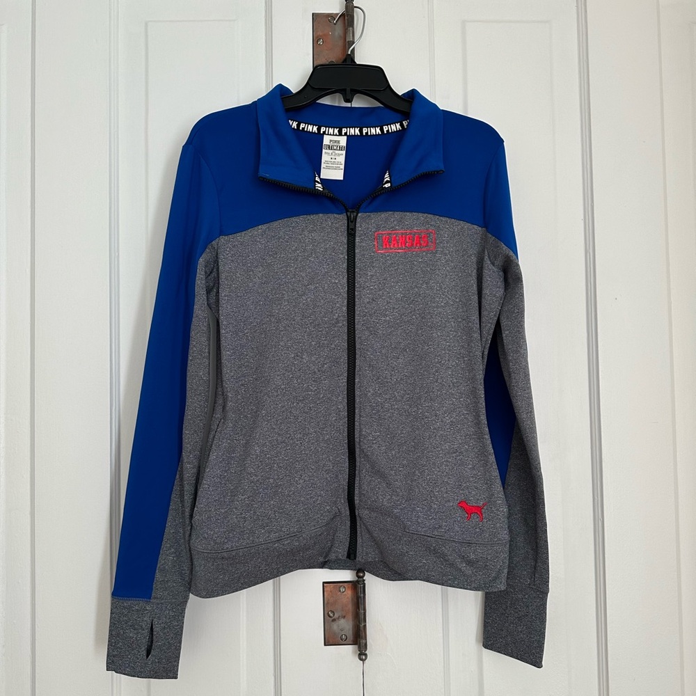 Y2K Victoria's Secret PINK • University of Kansas • Athletic Jacket • Size M